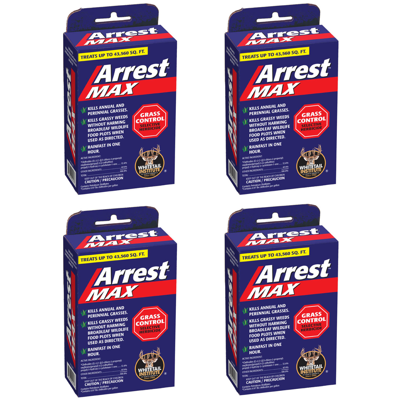 Whitetail Institute Arrest Max Selective Grass Herbicide - 4 Pints (4 Acres) - Carton of 4