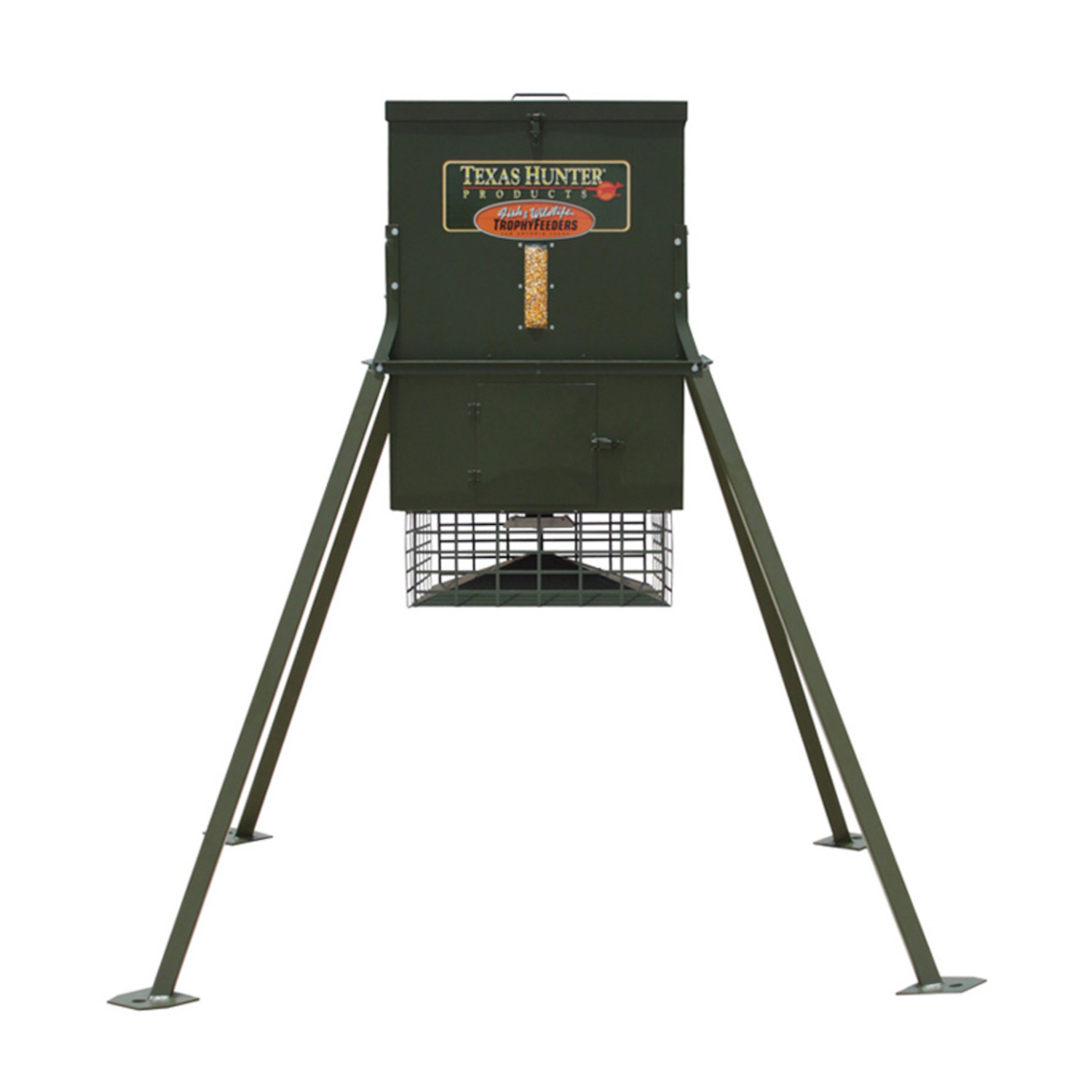 Texas Hunter Stand and Fill Trophy Deer Feeder with 4 Feet Legs