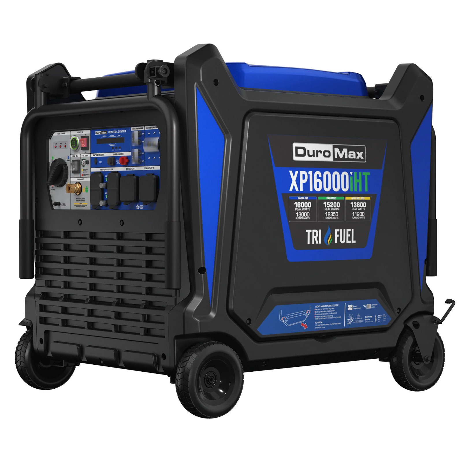 DuroMax Portable Tri Fuel Inverter Generator - Quiet, Low THD