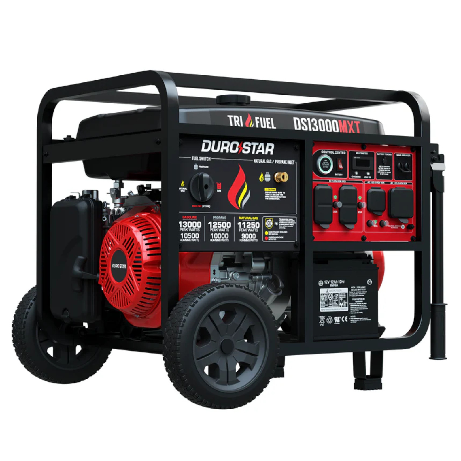DuroStar DS13000MXT Tri Fuel Portable Generator w/ CO Alert