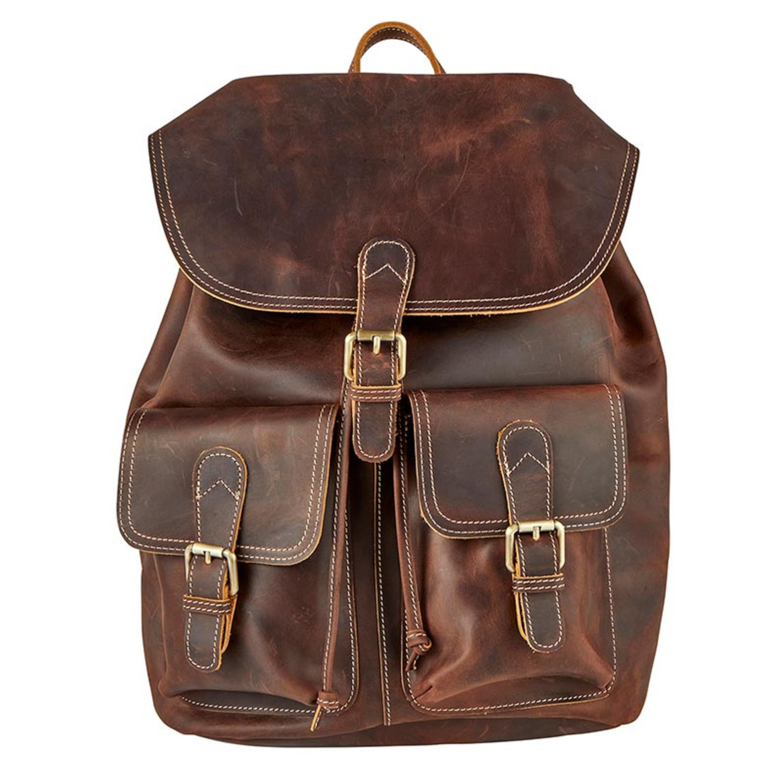 Cole Wheeler Leather Backpack