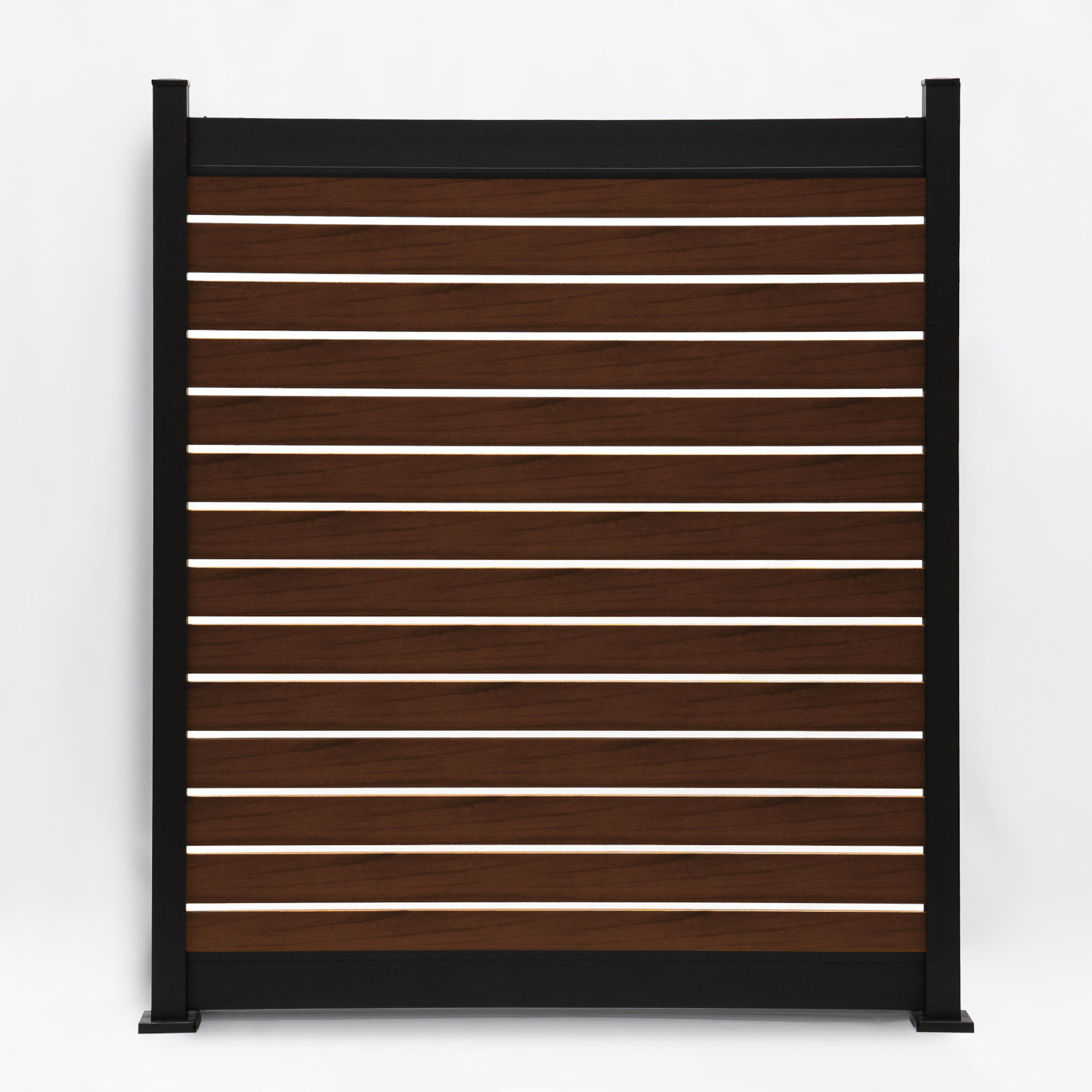 PrimeAlux Horizontal 2 Rail Semi Privacy Fence Panel 6 foot High