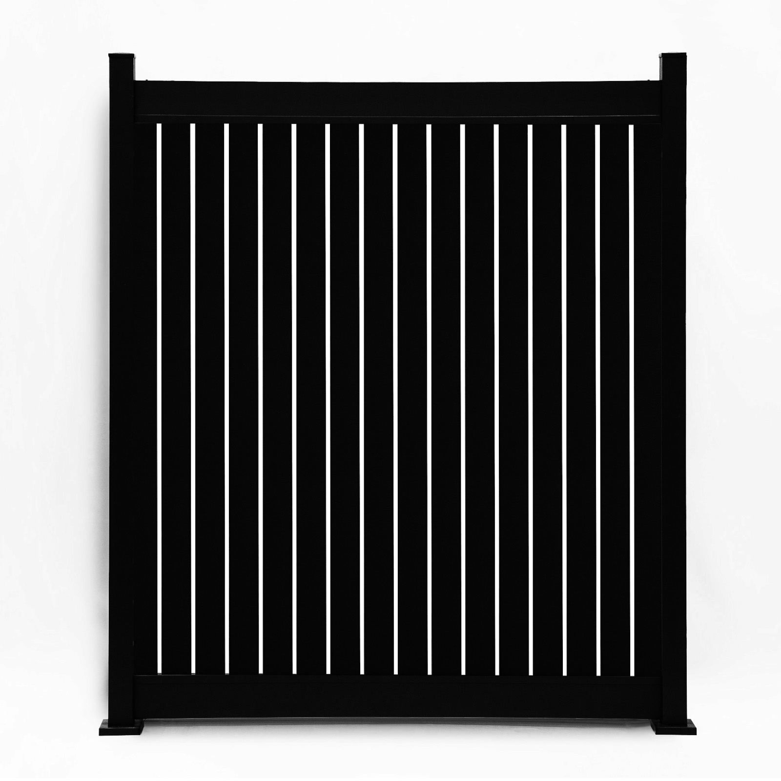 PrimeAlux Vertical 2 Rail Semi Privacy Fence Panel 4 foot High