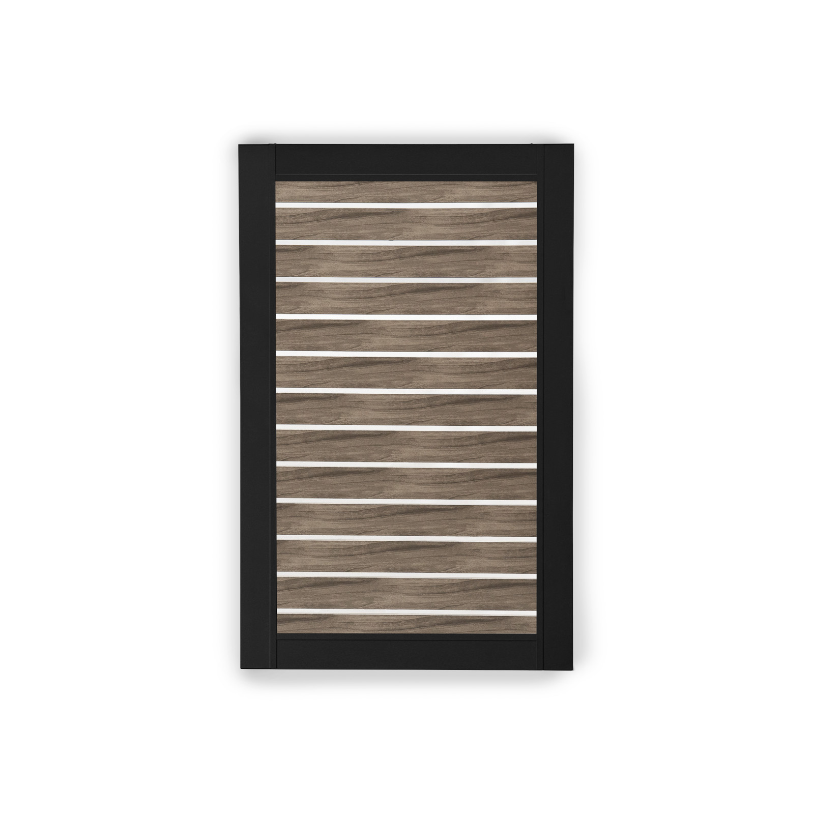 PrimeAlux Horizontal Semi Privacy Fence Gate - 6 foot High